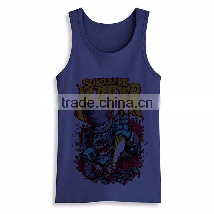 OEM ODM Fancy Design Bodybuilding Slim Fit Cotton Wholesale Gym Tank Top Men