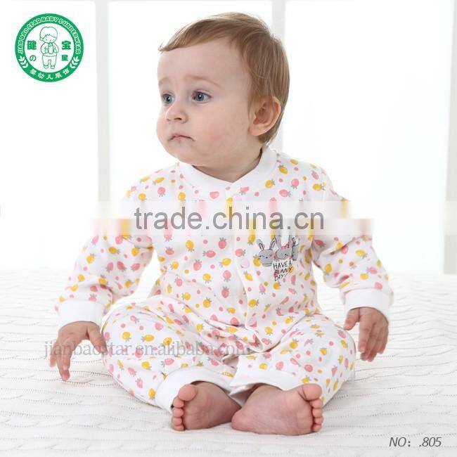 2017 high quality newborn baby romper 100% cotton full sleeve cheap kids wear