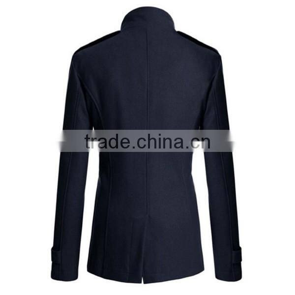 Hot sale 4 colors and 4 size for choice casual European stylish mature men coat woolen