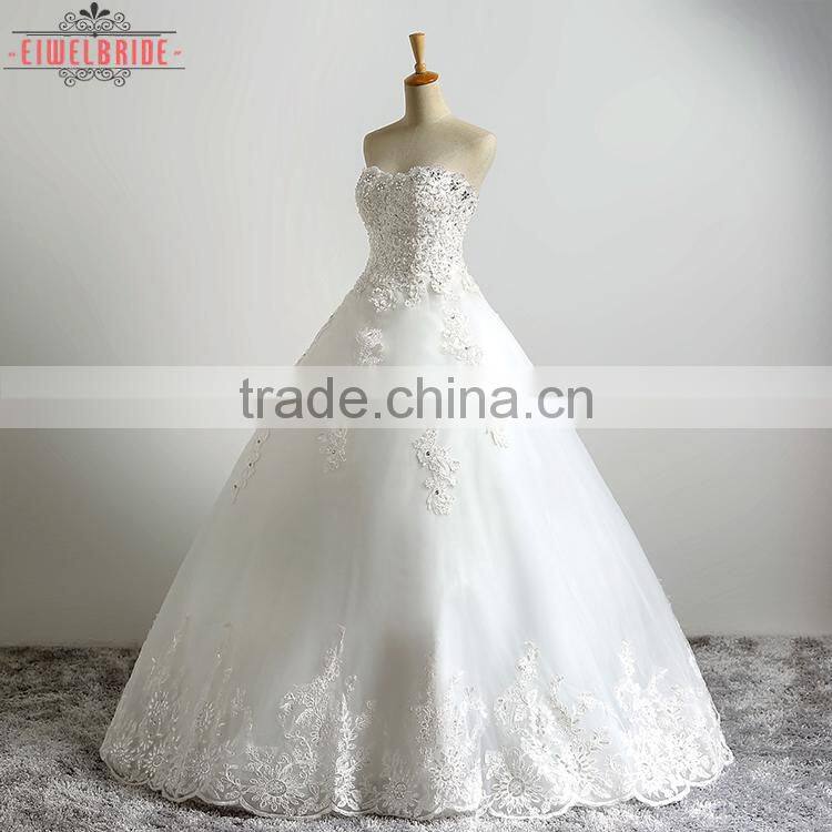 Custom Ball Gown Beading Wedding Dress Appliques