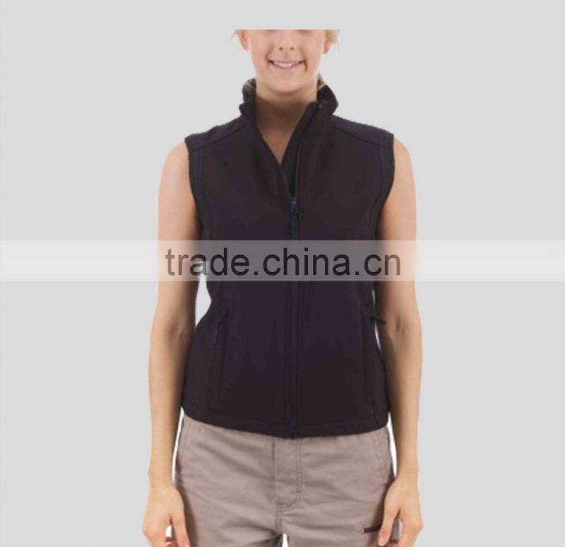 Custom ladies softshell vest horse riding vest for woman profession vest