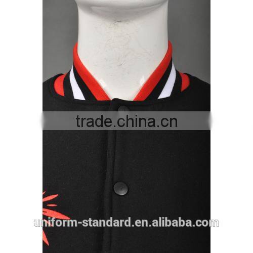 Custom Embroidery Fleece Baseball Jackets for Men