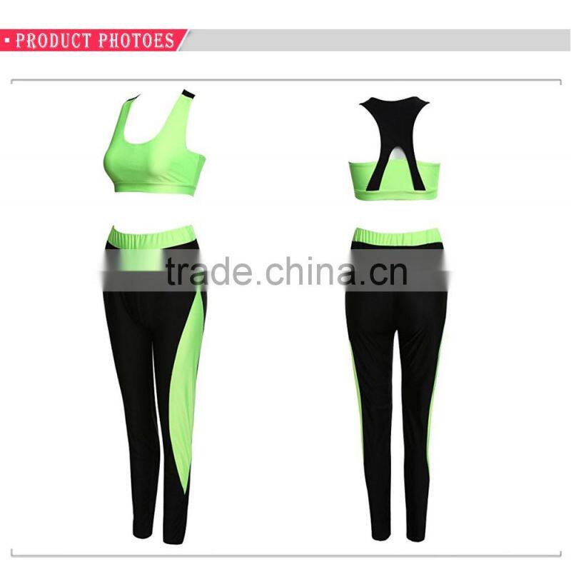 Fashion Gym & Yoga Tops And Pants Clothing Set Fitness Yoga Wear Set 2016