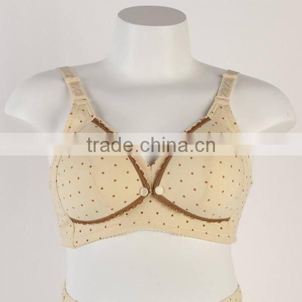 New fashion printed dot 3/4 cup cotton women nursing bra