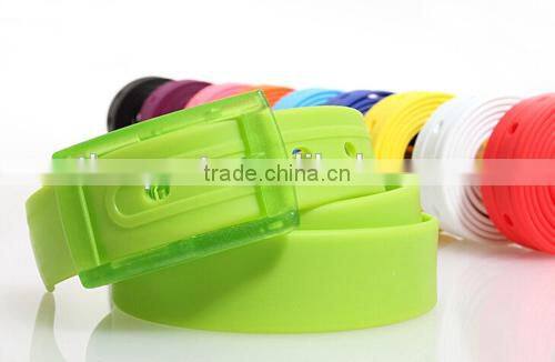 silicon rubber plastic fashion mens belt