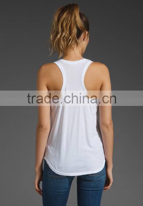 Light Jersey White Pocket Tank Top