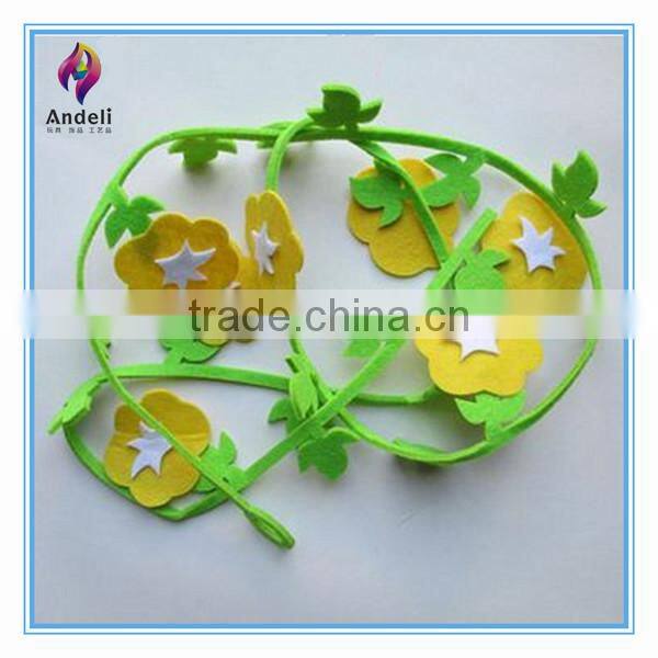 decorative artificial Morning Glory flower felt garland