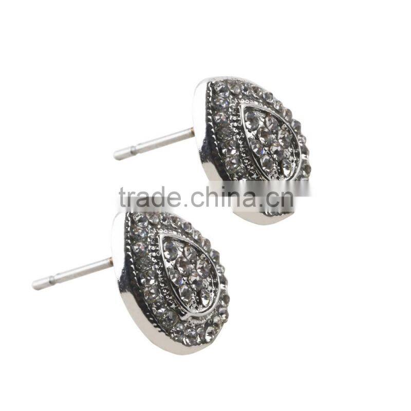 Customized Latest Diamond Stud Artificial Pearl Model Fashion Hiphop Earrings For Girls Wholesale