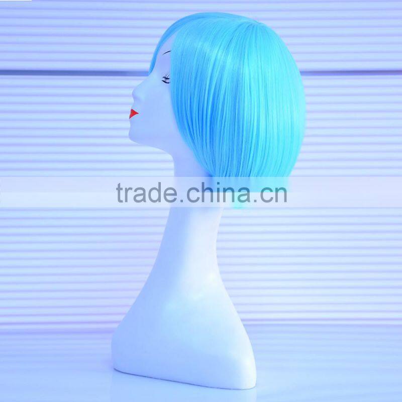 High Quality 2016 New Fashion Pink Wavy Short Bob Wig For Female Model