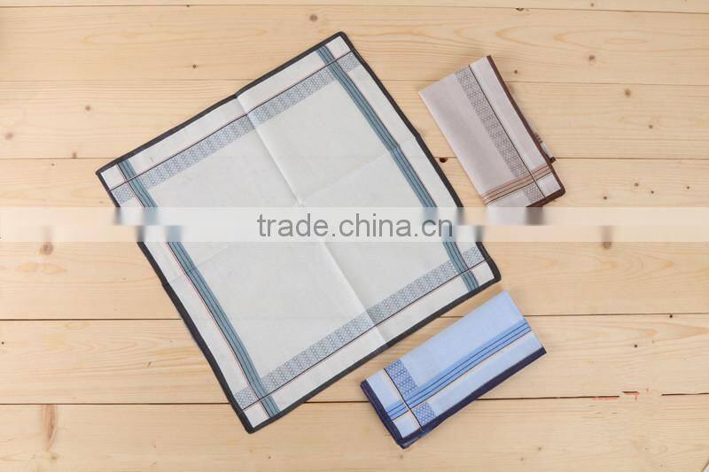Hot sale wholesale good quality 100% cotton classic mens handkerchief