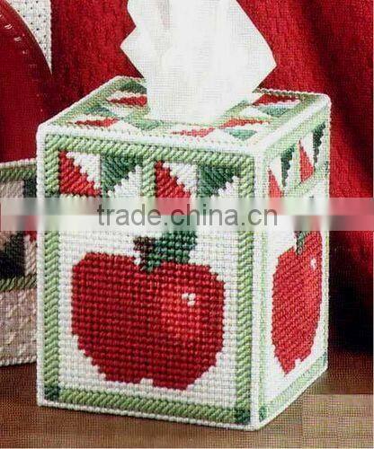 DIY goods,3D Cross stitch Embroidery.beautiful.Tissue Box-010-01