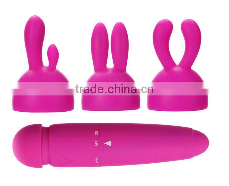 Rabbit Sex Toys Women Vibrator With 3 Caps G-spot Vibrating Sex Massage Machine