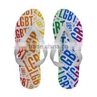 Rainbow Gay Pride Pony Cartoon Beach Slippers Summer Flip Flop