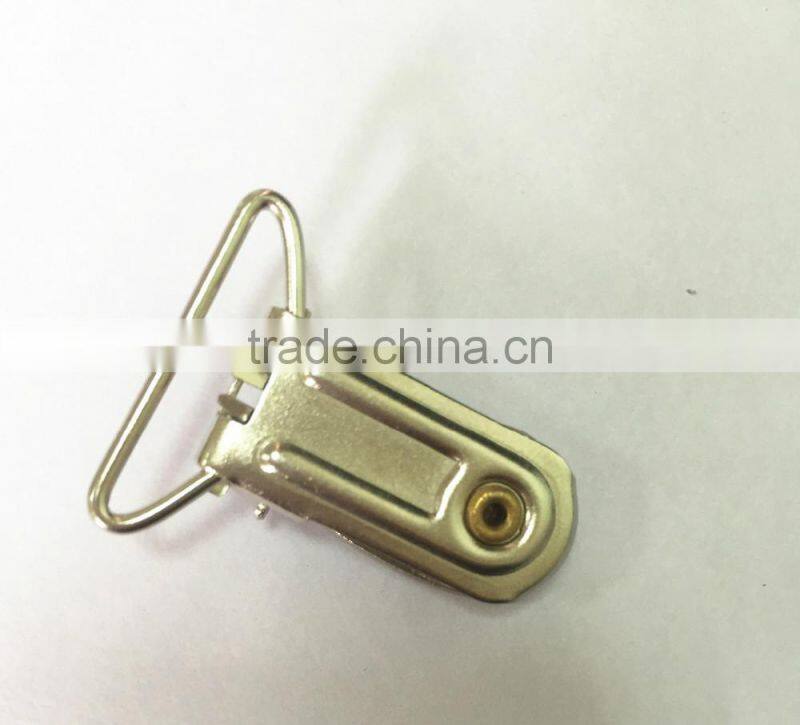 Manufacturer Strong Thick Metal Suspenders Clip With Plastic Teeth Inside