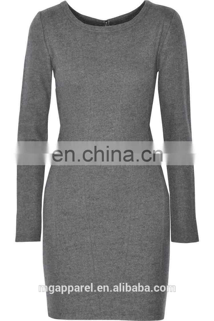 2015 new arrival women winter dress long sleeve wool sexy short mini dress china