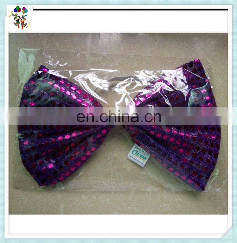 Cheap Self Tie Party Fancy Dress Sequin Large Bow Ties HPC-3109