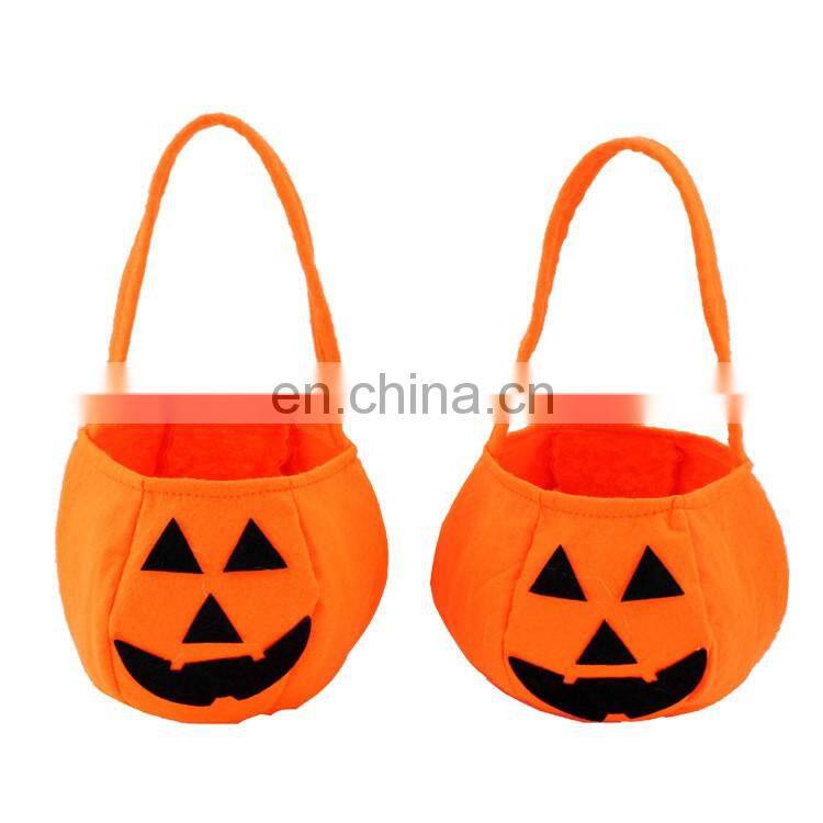 2017 Wholesale Non Woven Halloween Candy Pumpkin Bag For Kids