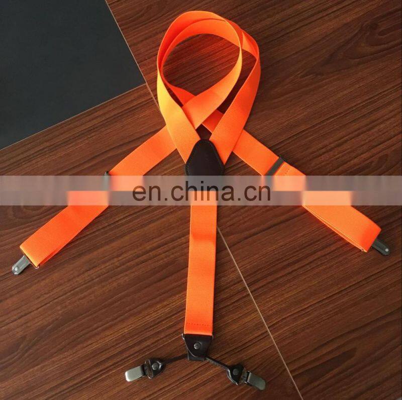 2017 men's fashion suspenders 4 clips suspenders