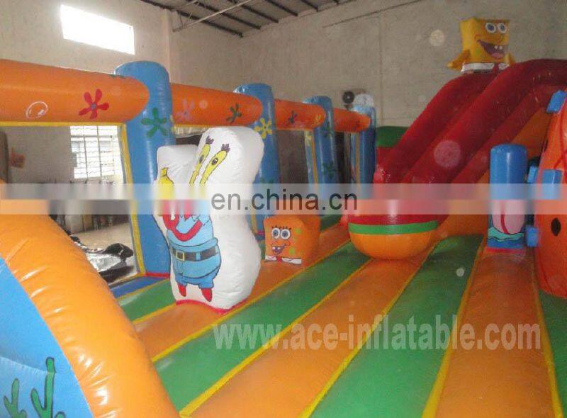 Inflatable Sponge Bob city playground,children playground