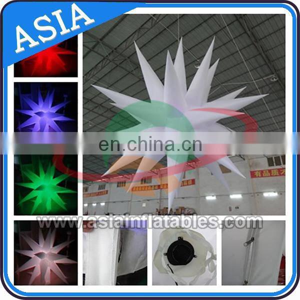 Fatanstic Inflatable Hanging Decoration Led Lighting Ball / Lighting Star For Party decoration