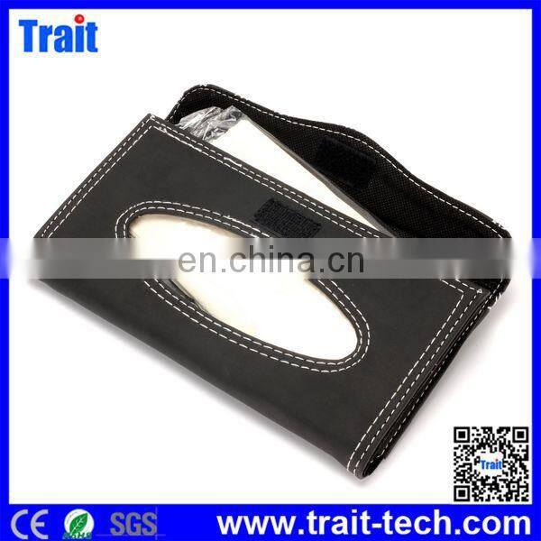 Car Sun Visor PU Leather Napkin Box Clip, Car Sun Visor Tissue Box