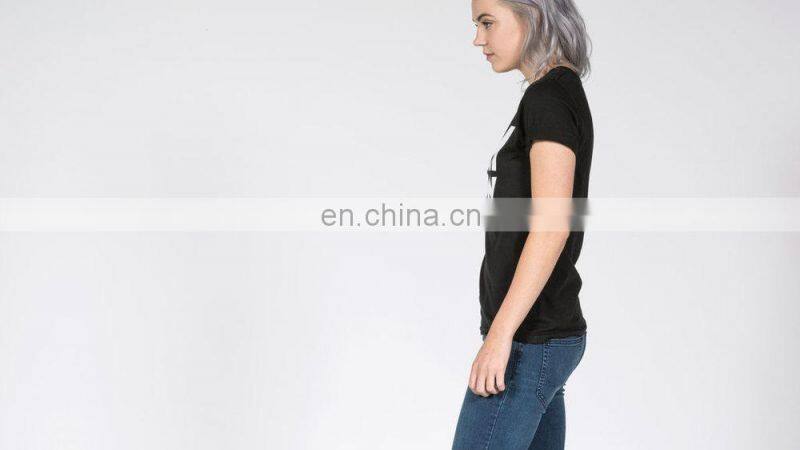 High Quality Wholesale printed t-shirts women fashion/custom sexy tshirt for charming women