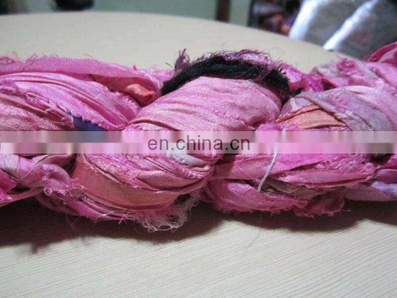 Recycled sari silk ribbon