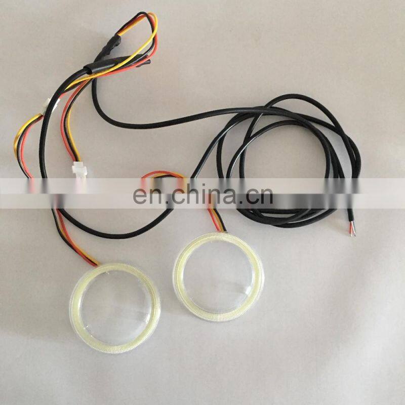 dual color COB LED angel eye halo ring white yellow