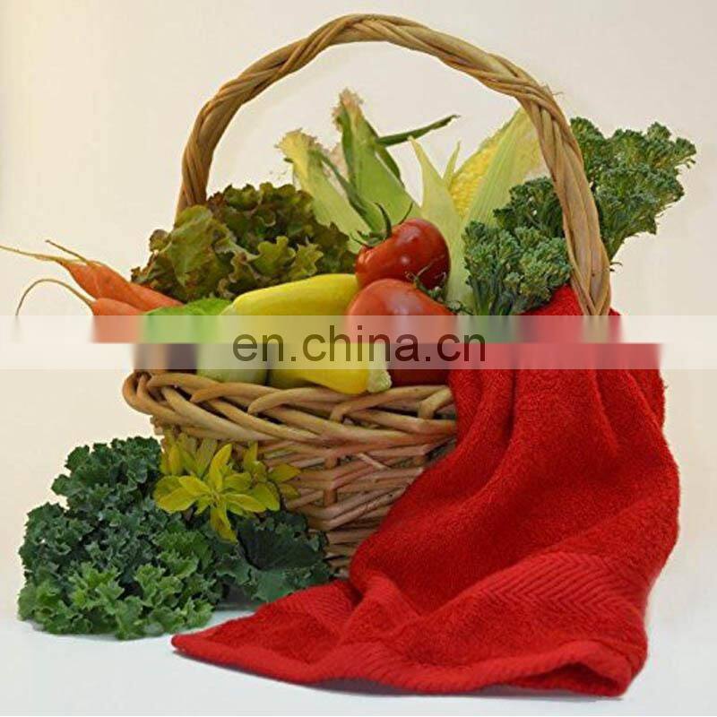 solid color custom cotton terry kitchen towel