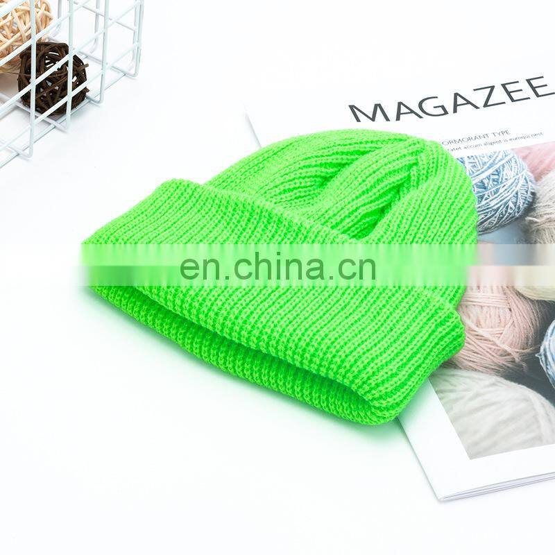 Adult Winter Warm Beanies Casual Short Thread Hip Hop Hat Men Beanie Female Girl Knitted Beanie Ribbed Skullcap Elastic Hats