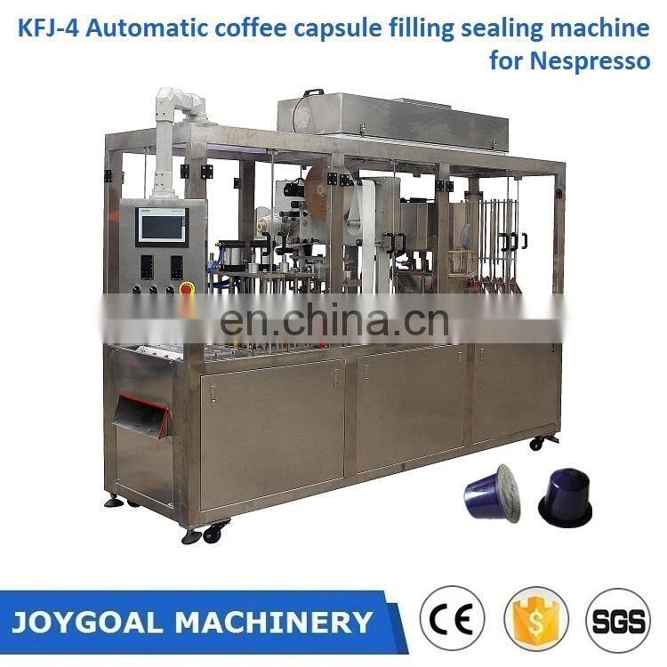 Shanghai Joygoal Coffee capsules filling and sealing machine with pre-cut foil lids sealing
