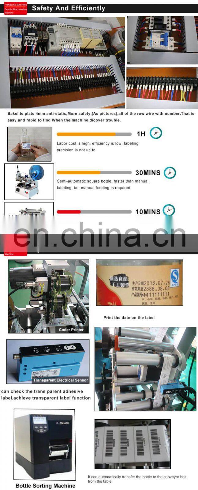 Automatic Front and Back Double Single Side Labeling Machine ,Square Automatic Bottle Labeler