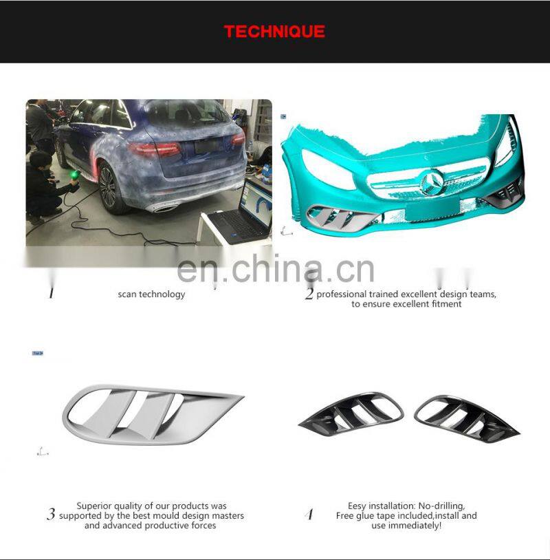 C217 Carbon Fiber Front Bumper Air Vents for Mercedes Benz S500 S550 Sport Coupe 14-18