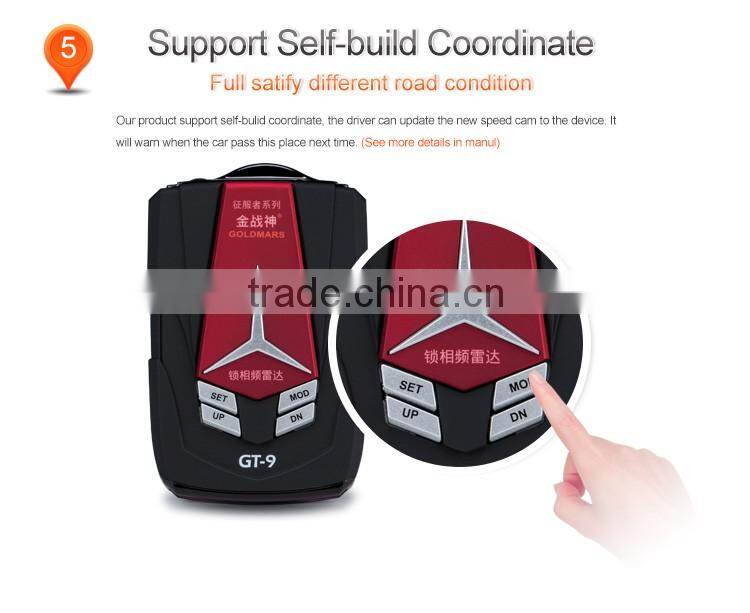 Portable Car Anti-Police 360 Protection Defense Laser Detection anti speed Radar Detector