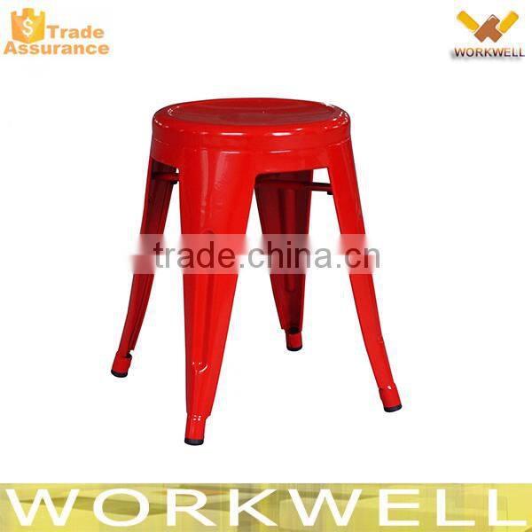 WorkWell industrial vintage round seat metal chair Kw-St11