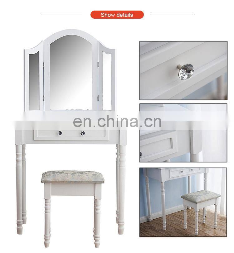 aunty mirror tool 4 drawers makeup dressing table