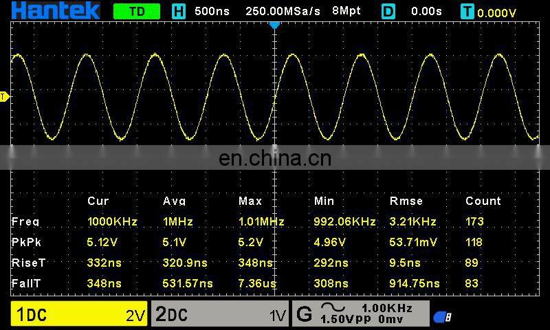 Hantek DSO2D10 2 Channel 100MHz 1GSa/S Digital Storage Oscilloscope With 1CH AWG Signal Generator