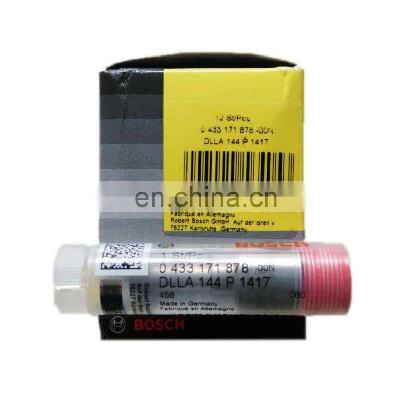 Original common rail nozzle DLLA144P1417 0433171878 to injector 0445120044