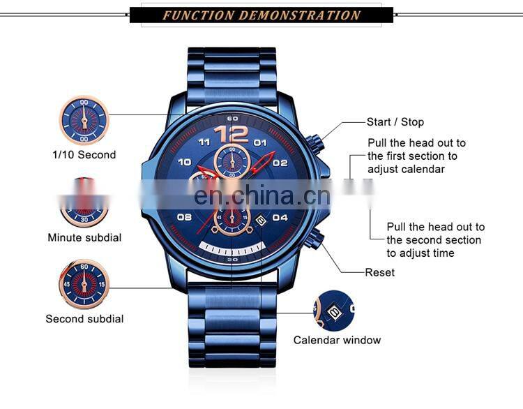 MINI FOCUS MF0229G Simple Calendar Watch With Date Quartz Chronograph Stainless Steel Watches Men Wrist