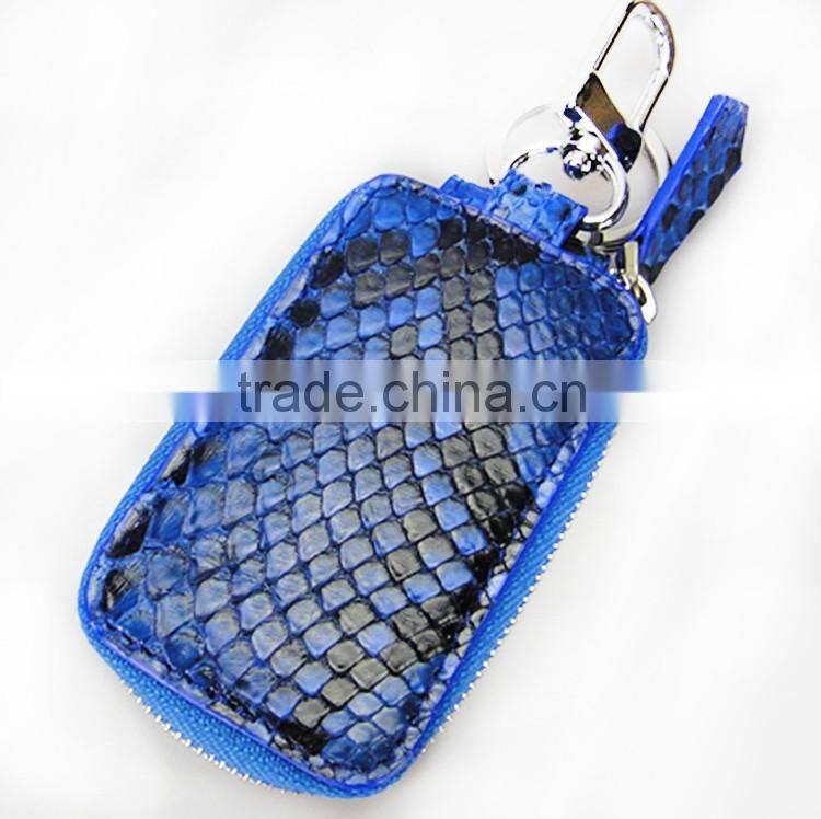 Guangzhou High Quality Custom Luxury Crocodile Python Ostrich Rare Animal Skin Leather Car Key Case Key Holder