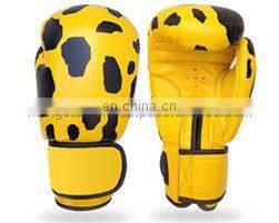 Fashion PU Leather Boxing Gloves for Training Martial Arts New Black Red OEM Logo Thai Color Material Adults People Origin Type