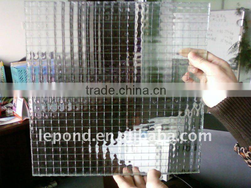 High Quality Clear Tempered Wire Glass for fire-proof door with UL Certificate