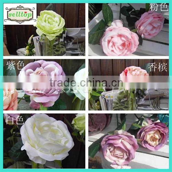 28cm single stem silk artificial rose flower