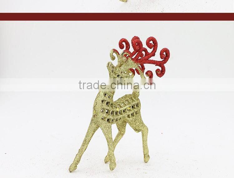 Christmas Tree Ornaments Sticky Powder Santa Elk Enfeites De Natal Adornos Navidad Craft Christmas Tree Decoration Wholesales