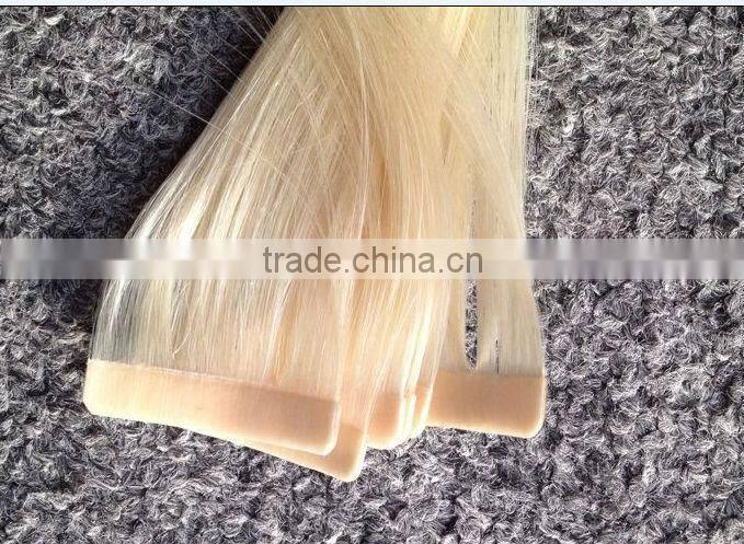 Brazilian hair weft in 100% human hair hot sale PU skin weft
