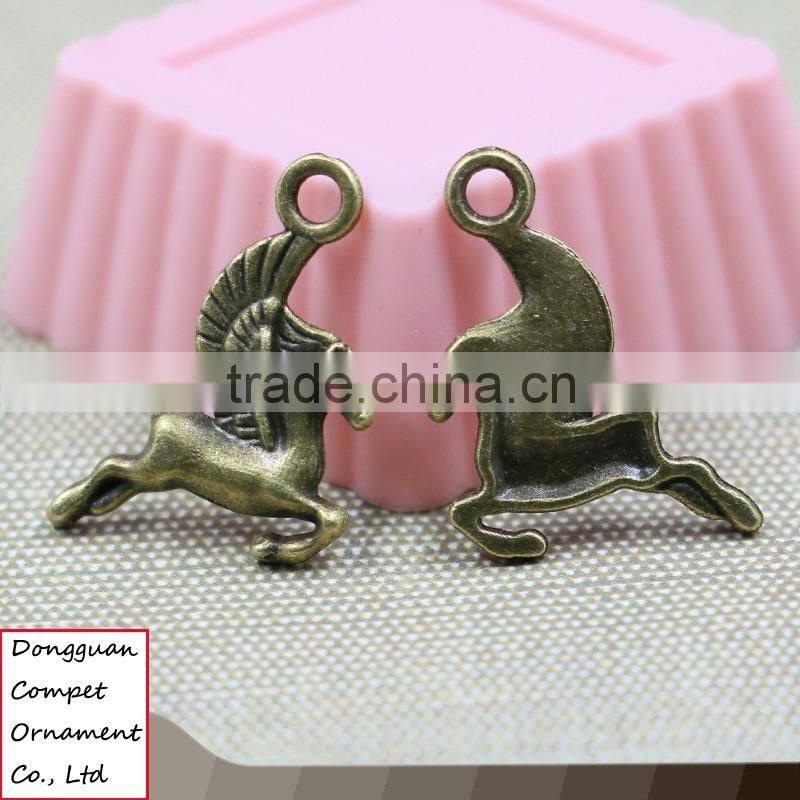 DIY zinc alloy angel wings flying horse pendant