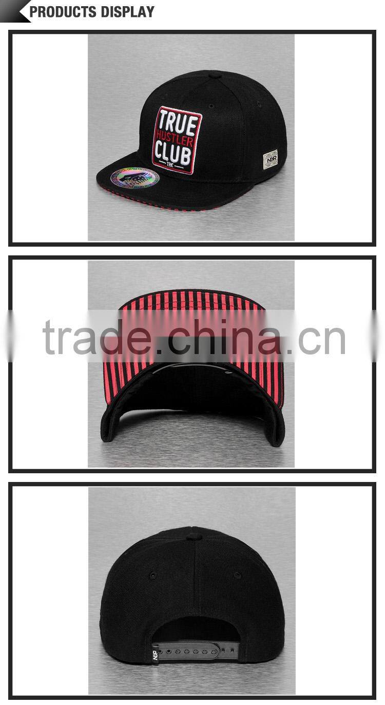 Cheap custom flat brim no minimum wholesale snapback hats caps