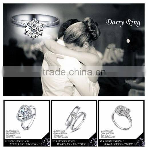 Fashion ring with big stone 925 silver material couple love band rings cheap wedding ring for unisex gender
