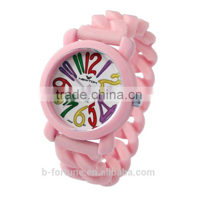 FT1213_LPK light blue color Soft quartz colorful Dial silicone small dial watch