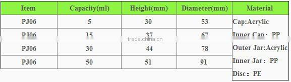 Fruit shape cosmetic diamond acrylic jar